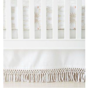 Serena and Lily Macrame Crib Skirt - White